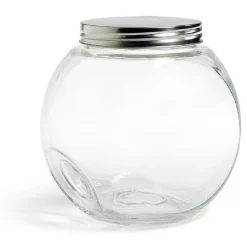 Gifi Conservation Alimentaire^Bocal en verre transparent couvercle métal 2000ml - 17,5x12,5xH.17cm