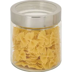 Gifi Conservation Alimentaire^Bocal en verre transparent couvercle inox 800ml - Ø11xH.12cm