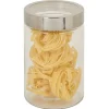 Gifi Conservation Alimentaire^Bocal en verre transparent couvercle inox 1,2L - Ø11xH.17cm