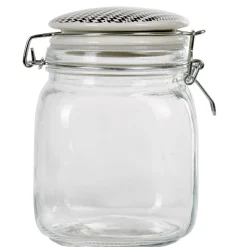 Gifi Conservation Alimentaire^Bocal hermétique carré en verre couvercle motif ethnique 1 L