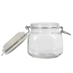 Gifi Conservation Alimentaire^Bocal hermétique carré verre couvercle motif ethnique 750 ml