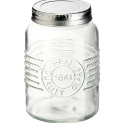 Gifi Conservation Alimentaire^Bocal hermétique rond transparent avec couvercle en métal H13 cm