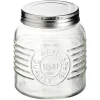 Gifi Conservation Alimentaire^Bocal hermétique rond transparent avec couvercle en métal H10 cm