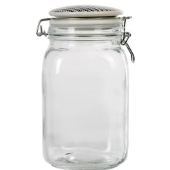 Gifi Conservation Alimentaire^Bocal hermétique transparent avec couvercle design ethnique 1,5 L