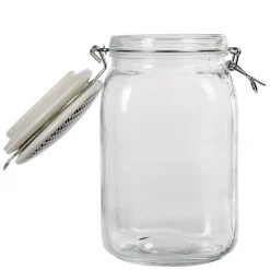 Gifi Conservation Alimentaire^Bocal hermétique transparent avec couvercle design ethnique 1,5 L