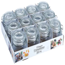 Gifi Conservation Alimentaire^Bocal rond hermétique transparent x12