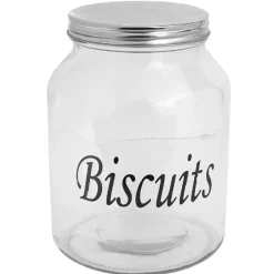 Gifi Conservation Alimentaire^Bonbonniere verre transparent avec couvercle inox 3 L