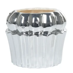 Gifi Conservation Alimentaire^Bonbonnière cupcake gris argenté avec couvercle blanc