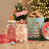 Gifi Conservation Alimentaire^Bonbonnière en verre avec couvercle en céramique déco de Noël