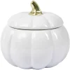 Gifi Conservation Alimentaire^Bonbonnière Halloween forme citrouille porcelaine blanc Ø18 cm