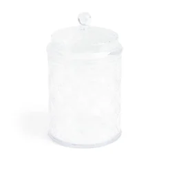 Gifi Conservation Alimentaire^Bonbonnière plastique effet capitonné noir ou transparent Ø10xH20cm