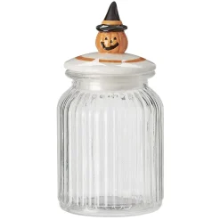 Gifi Conservation Alimentaire^Bonbonnière transparente couvercle déco citrouille Halloween 1L