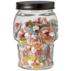 Gifi Conservation Alimentaire^Bonbonnière transparente design Tête de mort Halloween 1,5L