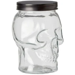 Gifi Conservation Alimentaire^Bonbonnière transparente design Tête de mort Halloween 1,5L