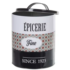 Boîte à 3 compartiments carreaux de ciment noir et blanc Rangement