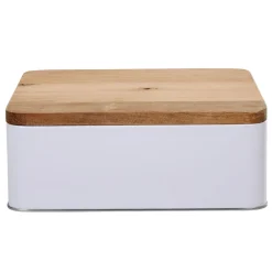 Gifi Conservation Alimentaire^Boîte à biscuit rectangulaire blanc naturel
