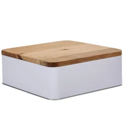 Gifi Conservation Alimentaire^Boîte à biscuit rectangulaire blanc naturel