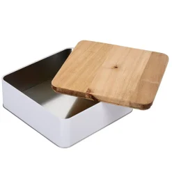 Gifi Conservation Alimentaire^Boîte à biscuit rectangulaire blanc naturel