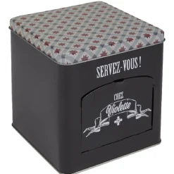 Gifi Conservation Alimentaire^Boîte à biscuits carrée design "Servez-vous - Chez Violette"