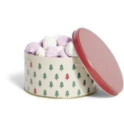 Gifi Conservation Alimentaire^Boîte à biscuits de Noël ronde en métal rouge et vert x3