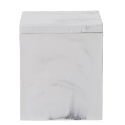 Boîte à coton résine effet marbre^Gifi New