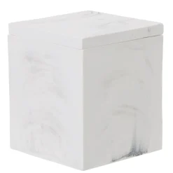 Boîte à coton résine effet marbre^Gifi New