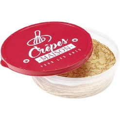 Gifi Conservation Alimentaire^Boîte à crêpes ronde avec couvercle design rouge