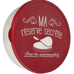 Gifi Conservation Alimentaire^Boîte à crêpes ronde avec couvercle design rouge