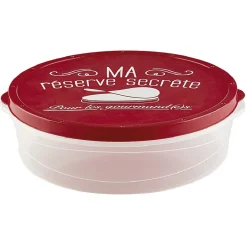 Gifi Conservation Alimentaire^Boîte à crêpes ronde avec couvercle design rouge