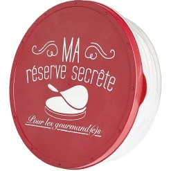 Gifi Conservation Alimentaire^Boîte à crêpes ronde avec couvercle design rouge