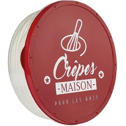 Gifi Conservation Alimentaire^Boîte à crêpes ronde avec couvercle design rouge