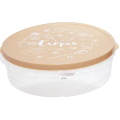 Gifi Conservation Alimentaire^Boîte à crêpes ronde avec couvercle imprimé motif cuisine Ø28xH9 cm
