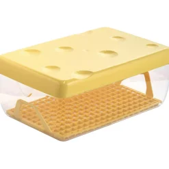 Gifi Conservation Alimentaire^Boîte à fromage avec couvercle transparente et jaune 3 L