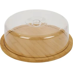 Gifi Conservation Alimentaire^Boîte à fromage bambou et plastique Ø28,5xH9cm