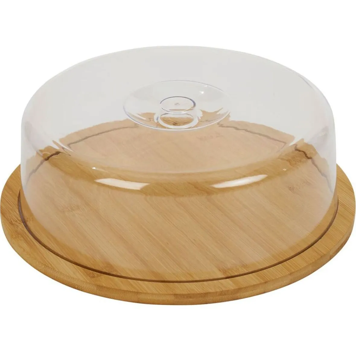 Gifi Conservation Alimentaire^Boîte à fromage bambou et plastique Ø28,5xH9cm