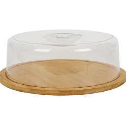 Gifi Conservation Alimentaire^Boîte à fromage bambou et plastique Ø28,5xH9cm
