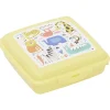 Gifi Conservation Alimentaire^Boîte à goûter carrée plastique jaune 15x14,5xH5cm