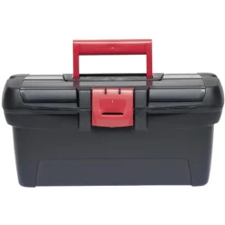 Boîte à outils plastique noir et rouge^Gifi Outlet