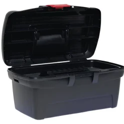 Boîte à outils plastique noir et rouge^Gifi Outlet