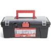 Boîte à outils plastique noir et rouge 30x14xH11cm^Gifi Hot