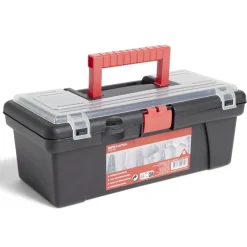 Boîte à outils plastique noir et rouge 30x14xH11cm^Gifi Hot