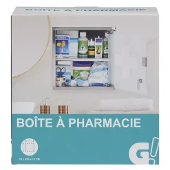 Boîte à pharmacie avec porte en verre verrouillable^Gifi Hot