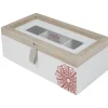 Gifi Conservation Alimentaire^Boîte à thé blanc naturel motif rosace
