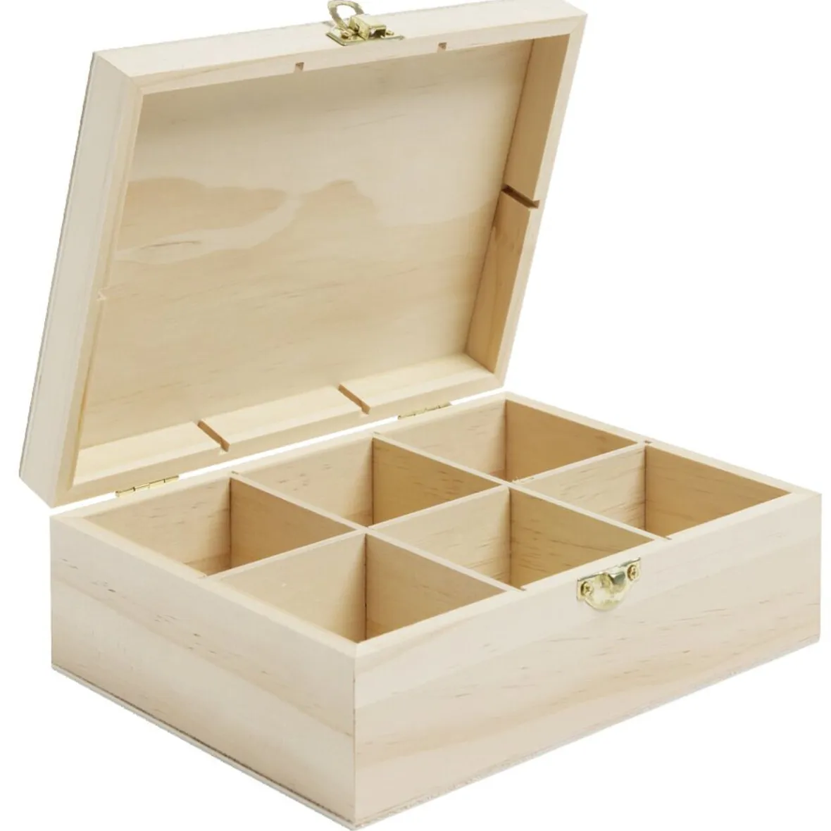 Gifi Conservation Alimentaire^Boîte à thé en bois à personnaliser 20xH7x15cm