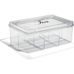 Gifi Conservation Alimentaire^Boîte à thé plastique transparent 21,5x15x8,5cm