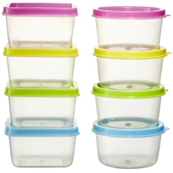 Gifi Conservation Alimentaire^Boîte alimentaire couvercle multicolore 65 ml x8