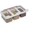 Gifi Conservation Alimentaire^Boîte alimentaire 3en1 à fixer sur étagère L33x19xH11cm