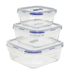 Gifi Conservation Alimentaire^Boîte alimentaire en verre trempé transparent x3