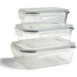 Gifi Conservation Alimentaire^Boîte alimentaire en verre avec couvercle plastique à clips 1,1L