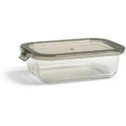 Gifi Conservation Alimentaire^Boîte alimentaire en verre avec couvercle étanche à clips 640ml